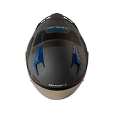 Casco Shaft 226 Gt Balam Gris Oscuro Azul Visor Iridium Azul